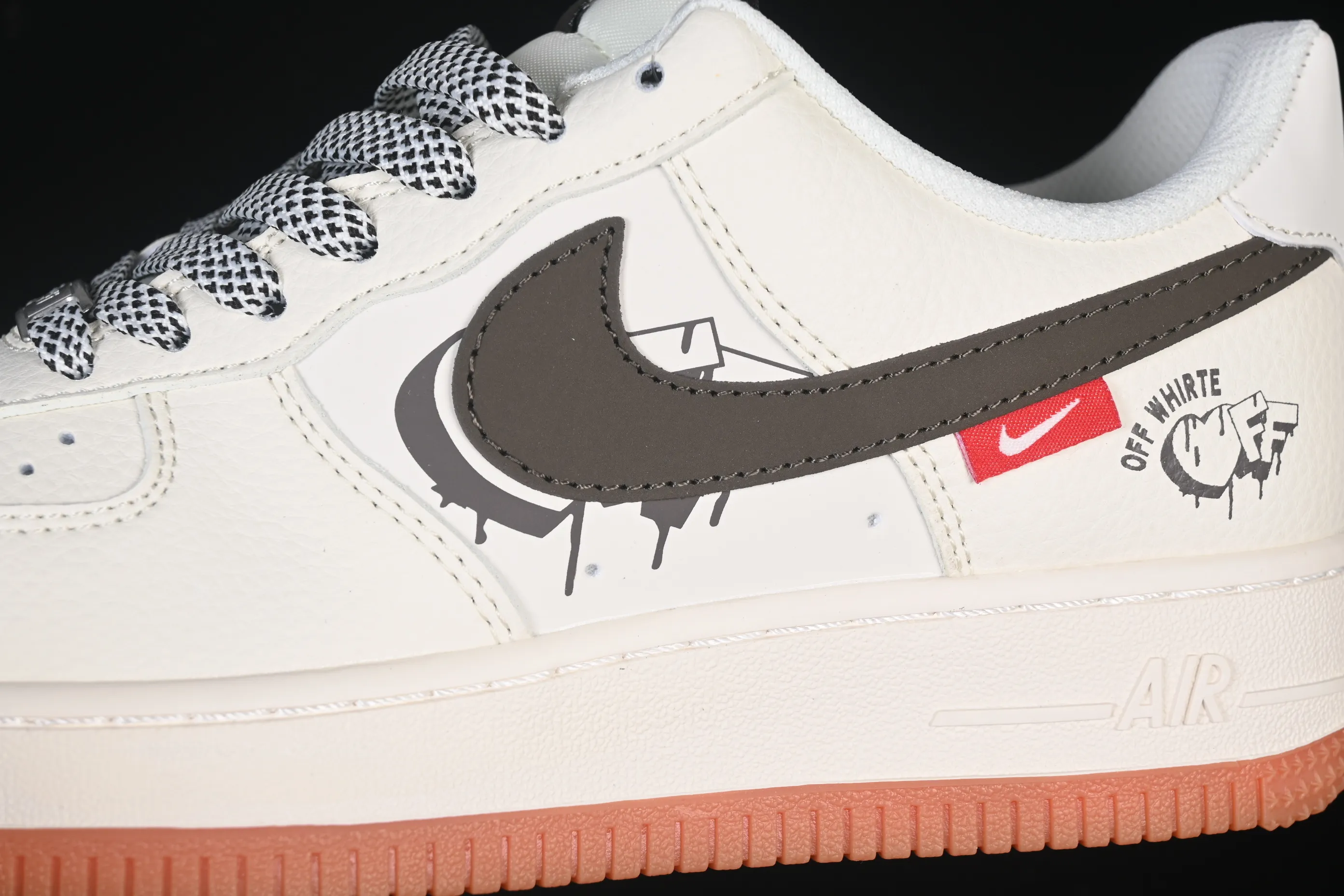 All categories Nk Air Force 1 Air Force series Nk Air Force 1 Low Air Force low-top Nike Air Force 1'07 Low joint love rice black raw rubber Air Force 1 low-top casual sneakers QW5836-027